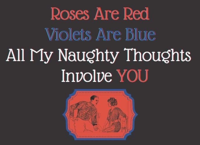 Roses Are Red Violets Are Blue All My Naughty Thoughts Involve You 49 Sex Coupons for Her Pleasure/Valentine's Day Gift for Wife, Girlfriend