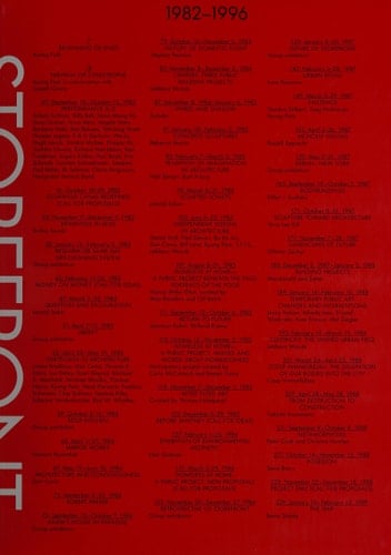 Storefront Newsprints 1982-2009