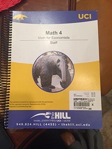 Math 4 Math for Economists Staff Third Edition