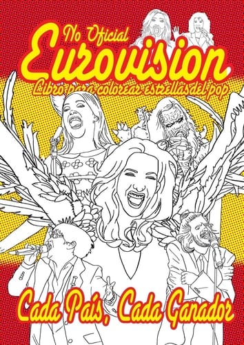 No Oficial Eurovisión Libro para Colorear de Estrellas Del Pop