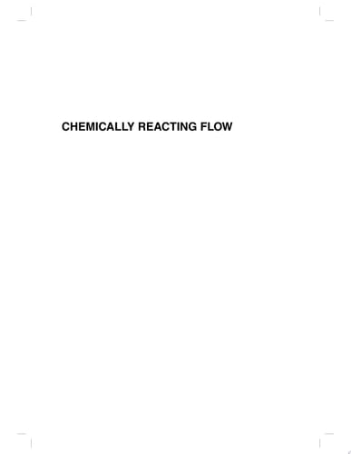 Chemically Reacting Flow Theory, Modeling, and Simulation