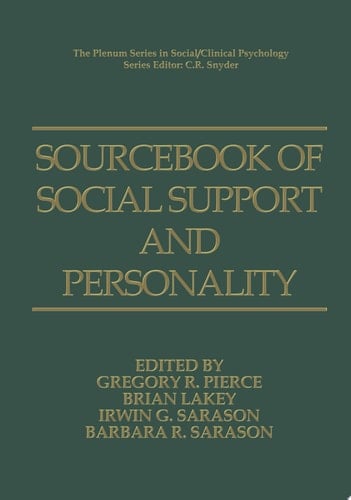 Sourcebook of Social Support and Personality