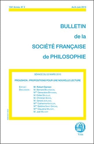Proudhon propositions pour une nouvelle approche : séance du 20 mars 2010