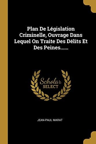 Plan De Législation Criminelle, Ouvrage Dans Lequel On Traite Des Délits Et Des Peines......