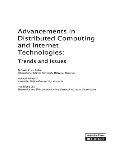Advancements in Distributed Computing and Internet Technologies Trends and Issues