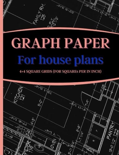 Graph paper notebook for house plans :: Composition Notebook Graph Paper for Architects, Designers and Engineers (4x4, 8.5"x11")