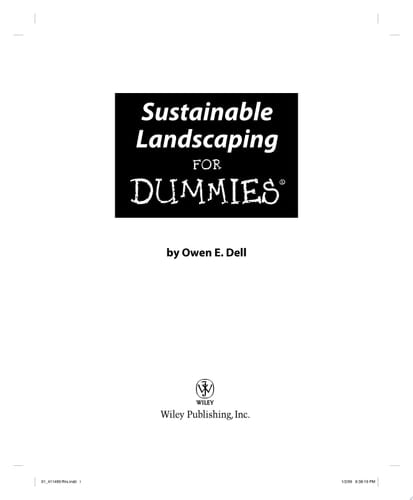 Sustainable Landscaping For Dummies