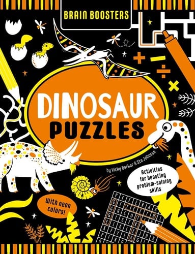 Brain Boosters Dinosaur Puzzles (with Neon Colors) Activities For Boosting Problem-Solving Skills