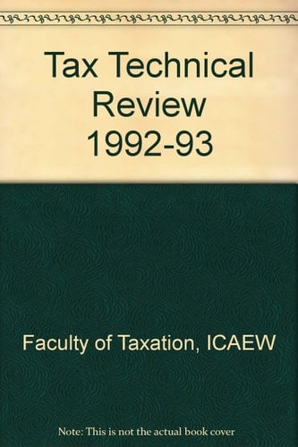 Tax Technical Review 1992-93