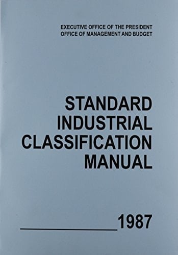 Standard Industrial Classification Mannual
