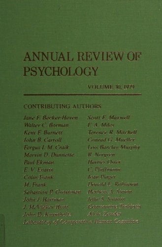 Annual Review of Psychology Volume 30, 1979