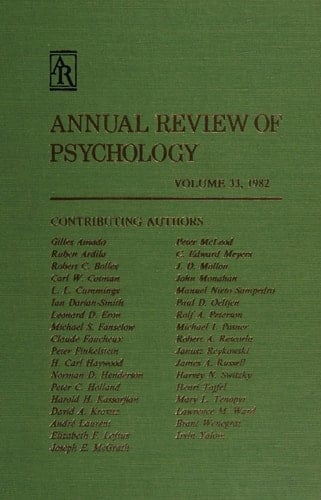Annual Review of Psychology 1982