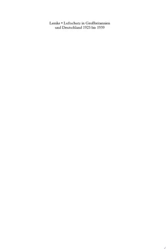 Luftschutz in Großbritannien und Deutschland 1923 bis 1939