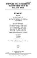 Reviewing the Office of Information and Regulatory Affairs' Role in the Regulatory Process