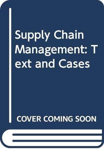 Supply Chain Management Text and Cases