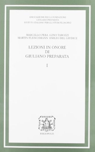 Lezioni in onore di Giuliano Preparata