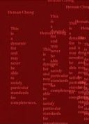 Heman Chong This is a Dynamic List and May Never be Able to Satisfy Particular Standards for Completeness