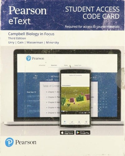 Pearson Etext Campbell Biology in Focus -- Access Card