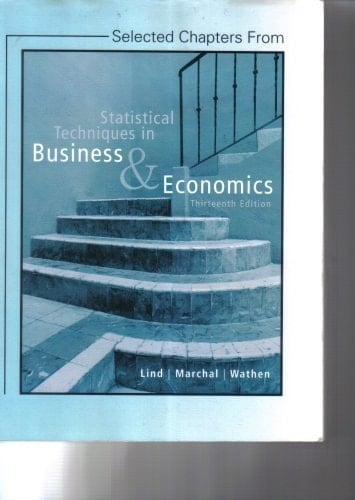 Statistical Techniques in Business & Economics, 13th Edition