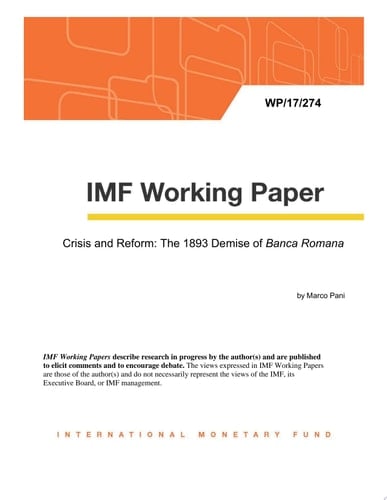Crisis and Reform: The 1893 Demise of Banca Romana
