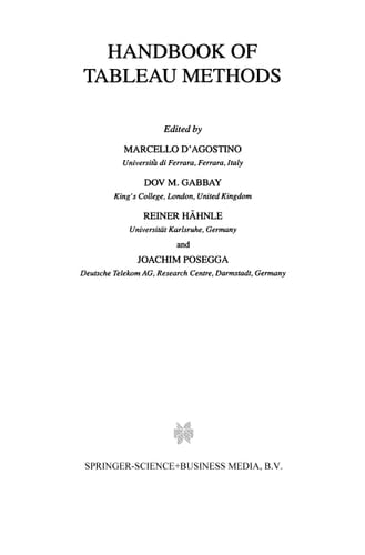 Handbook of Tableau Methods