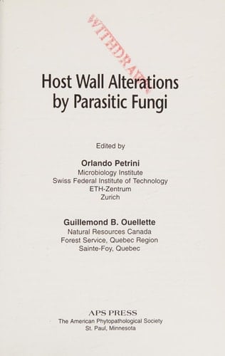 Host Wall Alterations by Parasitic Fungi