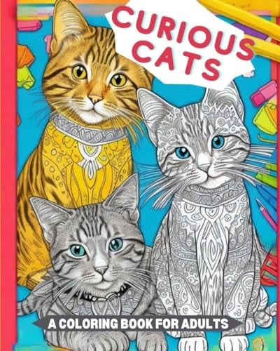 Curious Cats An Adult Coloring Books