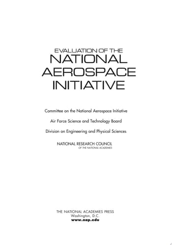 Evaluation of the National Aerospace Initiative