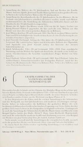 Schätze der Prager Kunstsammlungen Führer durch Prager Galerien, Museen und Ausstellungssäle mit Grundinformationen für Touristen