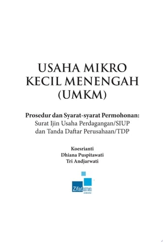 Pedoman Usaha Mikro Kecil Menengah (UMKM)