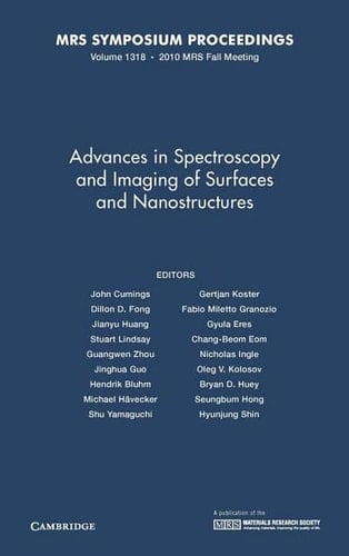 Advances in Spectroscopy and Imaging of Surfaces and Nanostructures: Volume 1318