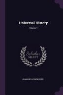 Universal History; Volume 1
