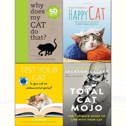 Total cat mojo,test your cat,why does my cat do that,how to have a happy cat 4 books collection set