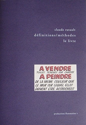 Définitions/méthodes, le livre 1973-2000