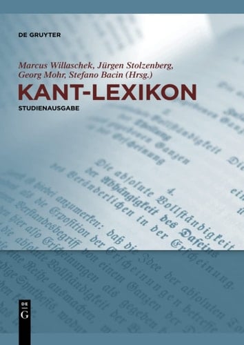 Kant-Lexikon Studienausgabe