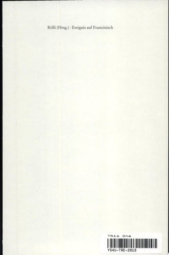 Ereignis auf Französisch von Bergson bis Deleuze