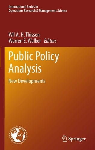 Public Policy Analysis New Developments