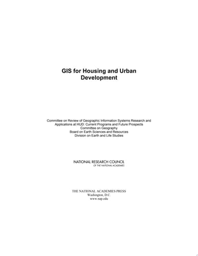 GIS for Housing and Urban Development