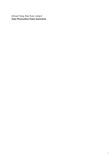 Solar Photovoltaic Power Generation