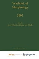 Yearbook of Morphology 2002