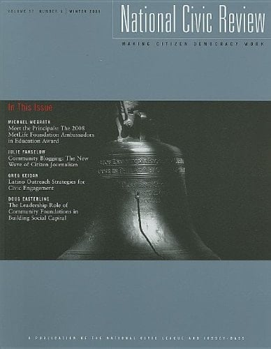 National Civic Review, No. 4, Winter 2008