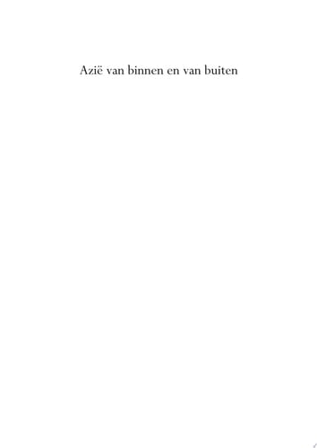 Azië van binnen en van Buiten