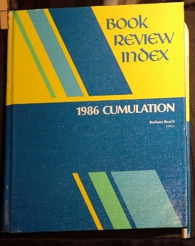 Book Review Index, 1986 Annual Cumulation