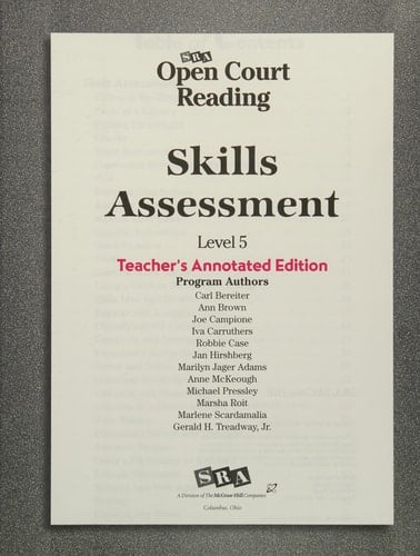 Open Court Skills Assessment Grade 5