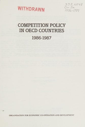 Competition Policy in OECD Countries, 1986-1987