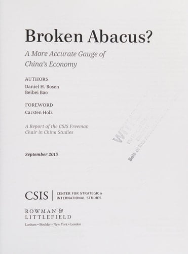 Broken Abacus? A More Accurate Gauge of China's Economy