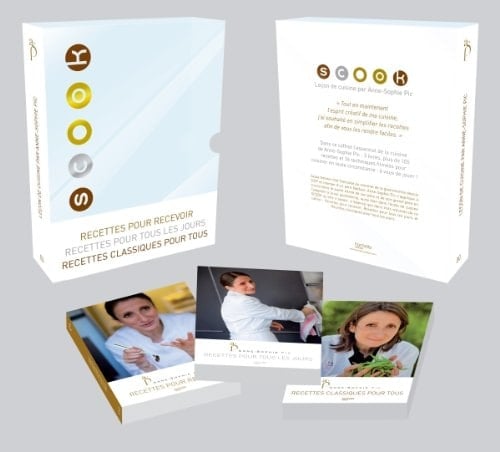 Leçon de cuisine par Anne-Sophie Pic Coffret 3 volumes, Recettes pour recevoir, recettes pour tous les jours, recettes classques pour tous