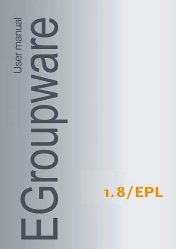 Manual EGroupware 1.8