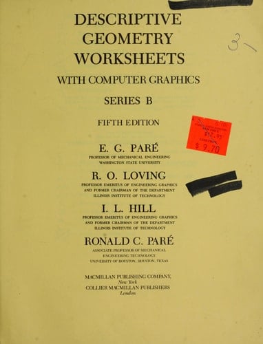 Descriptive Geometry Worksheets with Computer Graphics