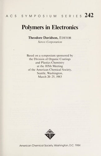 Polymers in Electronics (Acs Symposium Series)